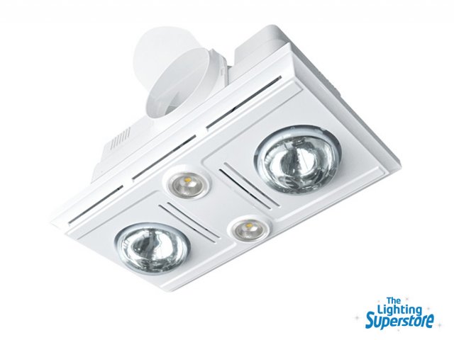 Garrison 2 Bathroom Heat, Light u0026 Exhaust Fan - White - NEW - Not available