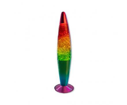 Rainbow Glitter Peace Lava