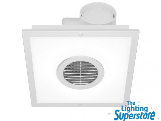 Taranto Square LED Light u0026 Exhaust SIL - Exhaust Fans with Light