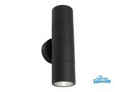 Stockholm Black 2 Light Exterior Wall Light